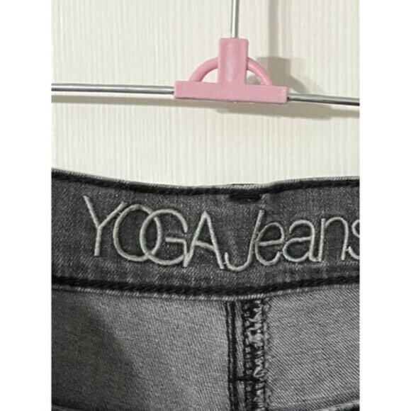 Yoga Jeans Faded Black Stretch Comfort Plus Size Women's Ankle Jeans 32x26 - Picture 4 of 6
